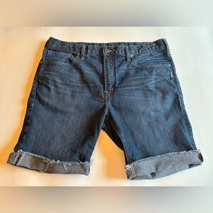 Dark Blue Denim Shorts Silver size 36
